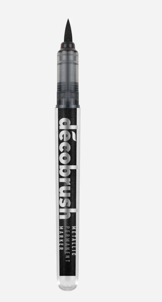Decobrush Metallic Permanent Markers - Metallic Black - Karin