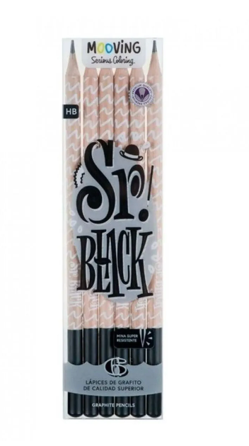 Sir Black - Set de 6 Lápices Grafito HB - Mooving