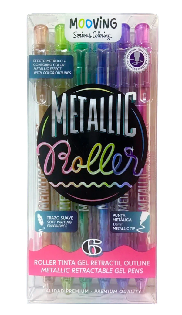 Bolígrafos de Gel Retráctil - Metallic Roller - Mooving