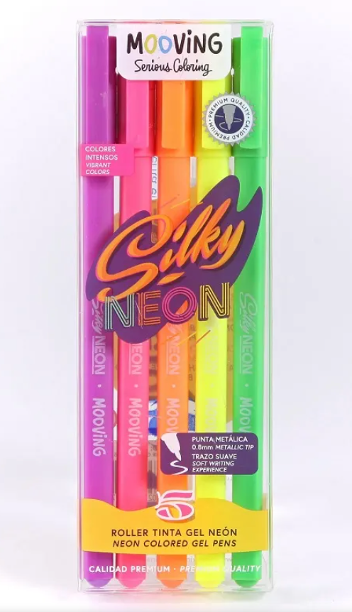 Boligrafos retractil de gel - Silky Neon - Mooving