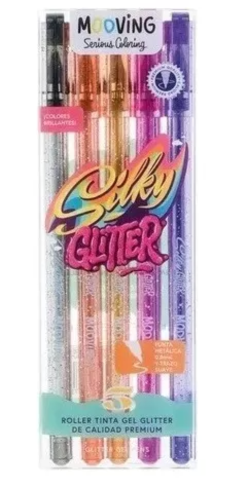 Boligrafos  de Gel - Silky Glitter - Mooving