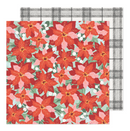 Mittens and Mistletoe - 12x12 Scrap Paper - Poinsettia &amp; Pine - Crate Paper