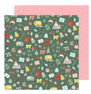 Mittens and Mistletoe - 12x12 Scrap Paper - Make It Merry - Crate Paper