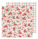 Mittens and Mistletoe - 12x12 Scrap Paper - Happiest Holiday - Crate Paper