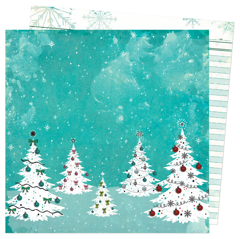 Peppermint Wishes - Papel Scrap 12x12 - Winter Magic - Vicki Boutin