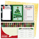 Evergreen And Holly - Scrap Paper 12x12 - 12. December Highlights - VB