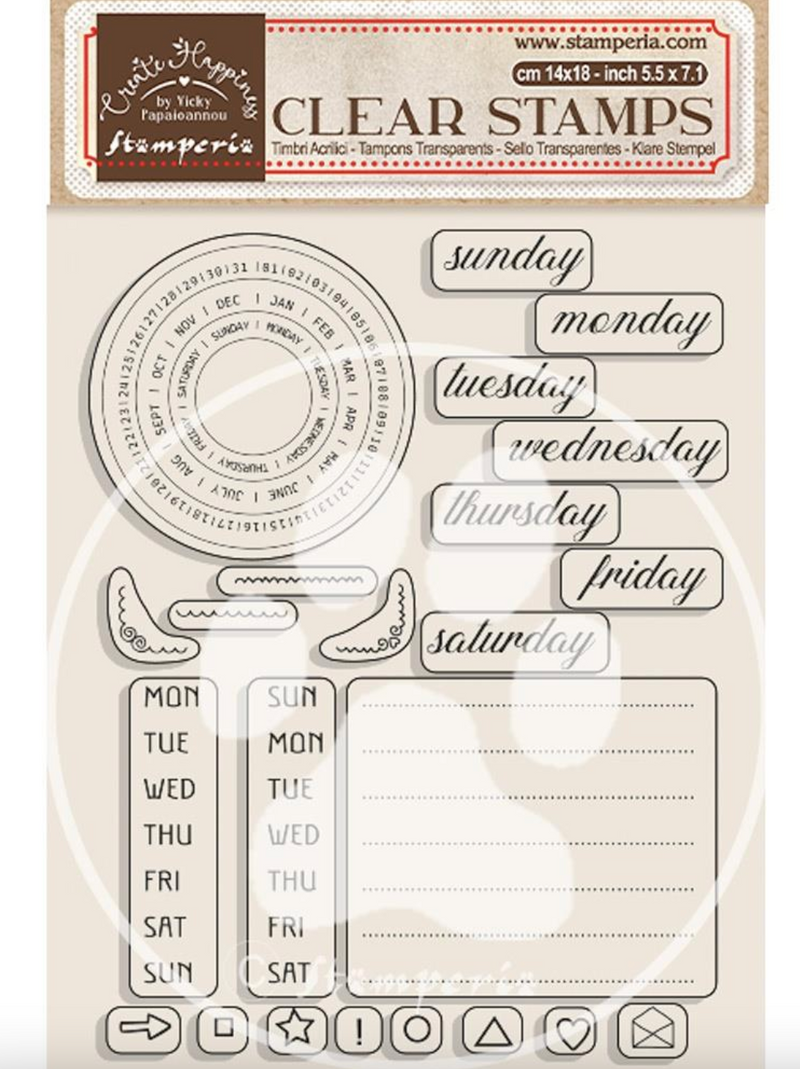 Create Happiness - Weekly Planner - Sellos Acrílicos - Stamperia