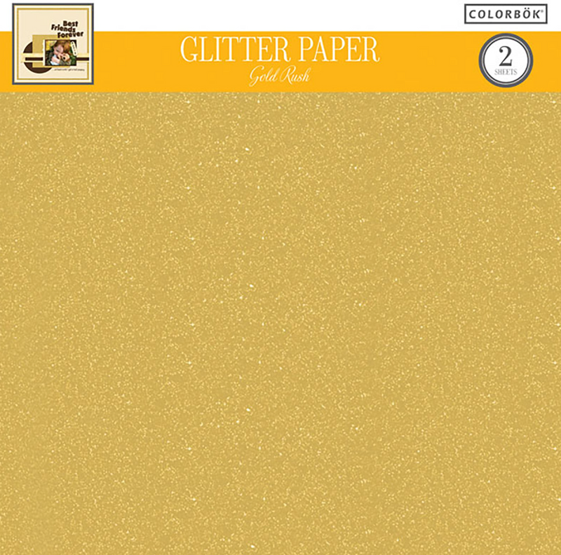 Gold Rush - Glitter Paper 8.5x11" - Colorbok