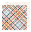 Sunny Bloom - Papel Scrap 12x12 - Plaid - Pebbles