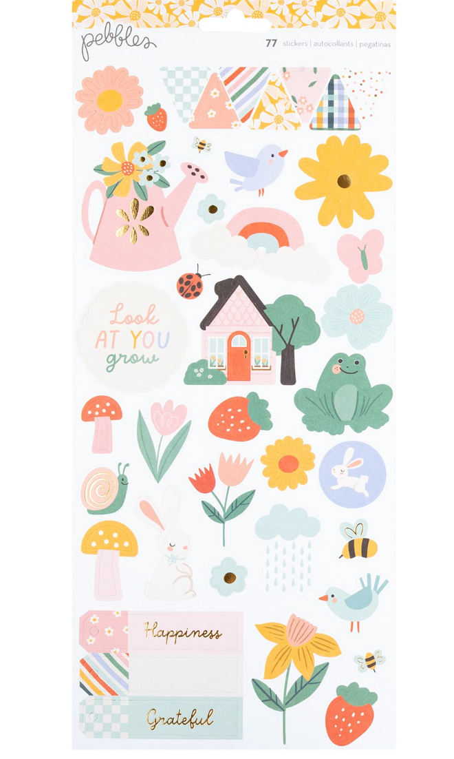 Sunny Bloom - Sticker 6x12 - Pebbles