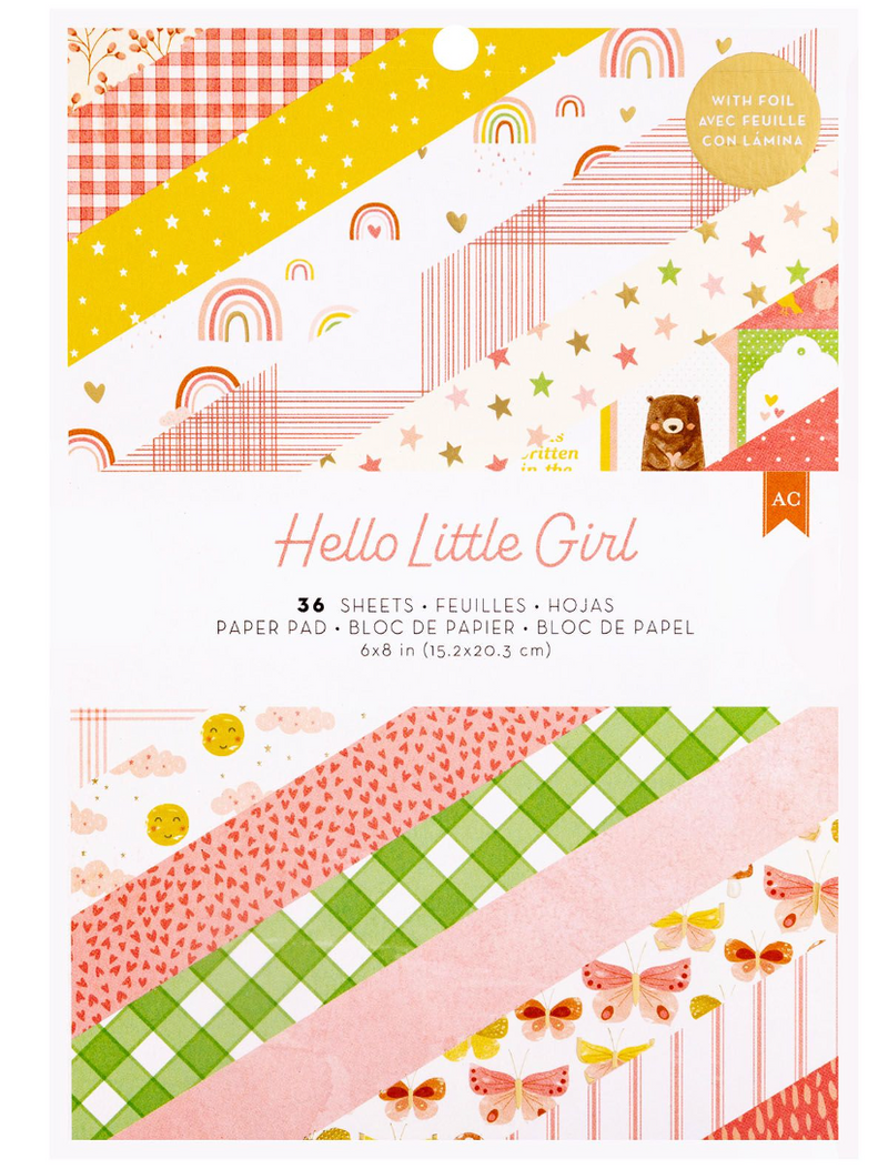 Hello Little Girl - Paper Pad 6x8 - AC