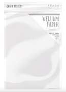 Vellum Vintage White - Pack 10 Hojas - 8.5 x 11 pulgadas - Tonic