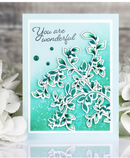 Kit de Sello, Troquel y Stencil - Delicate Foliage - Pinkfresh studio