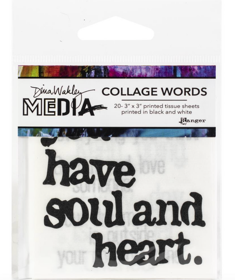 Collage Words - Tissue Paper 3x3" - Dina Wakley