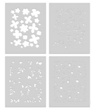 Bold Flowers Stencils - Set de Plantillas - Hero Arts