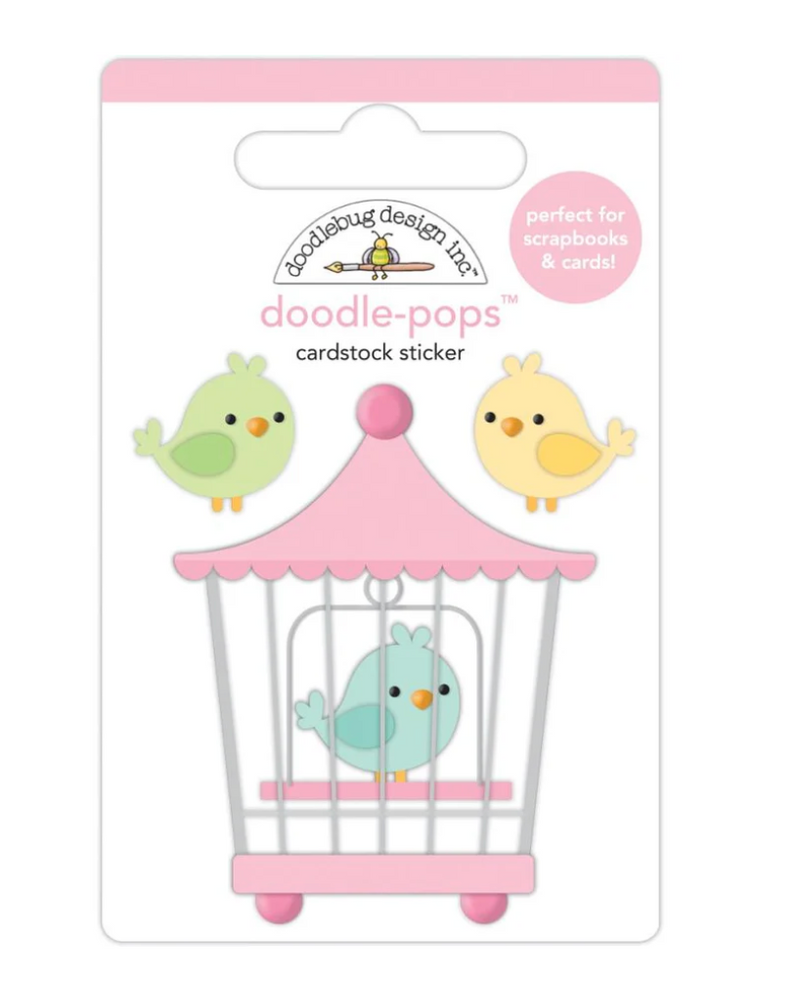 Doodle-Pops 3D Sticker - Little Bird Cage - Doodlebug