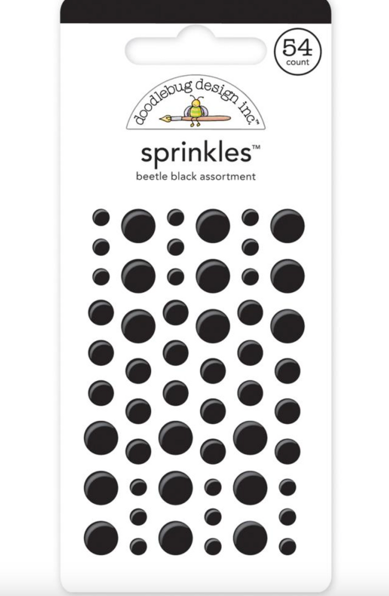 Enamel Dots - Beetle Black Sprinkles - Doodlebug Design