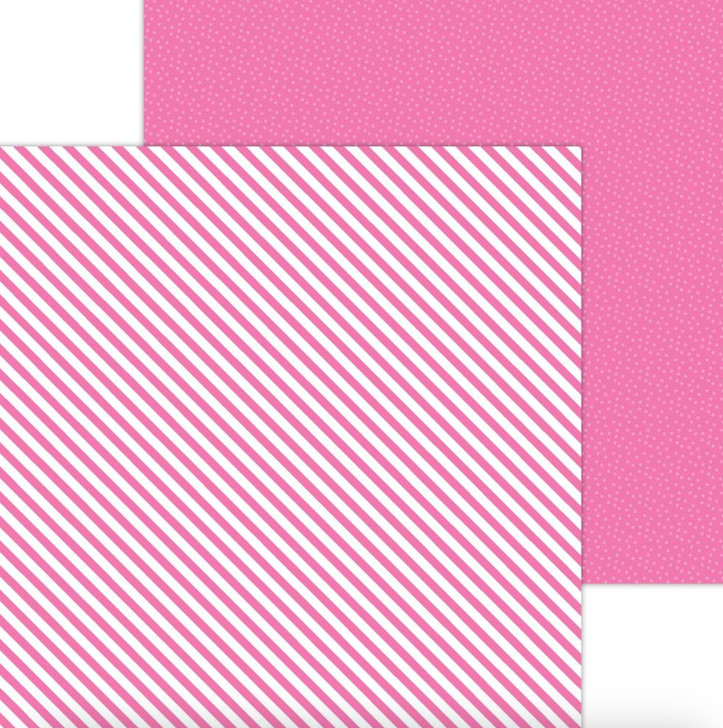 Cupcake Candy Stripe  Sprinkle - Hoja 12x12  - Doodlebug Design