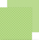 Limeade Plaid Polka Dot - Hoja 12x12  - Doodlebug Design