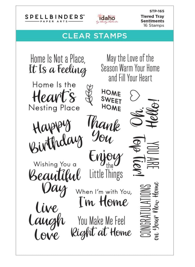 Tiered Tray Sentiments - Sellos Acrilicos - Spellbinders