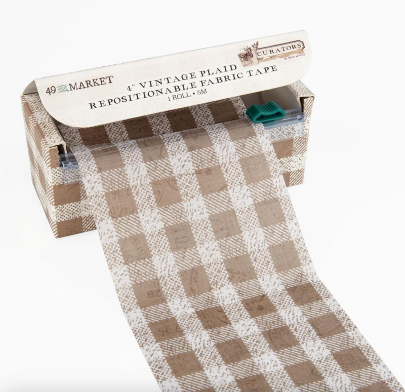 Rollo de Cinta de Tela  - Vintage Plaid 4" - 49 and Market