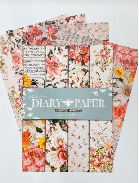 Papel Découpage - Flower Diary- Alberto Juarez