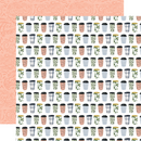 Coffe And Friends - Morning Latte - Papel Scrap 12x12  - Echo Park