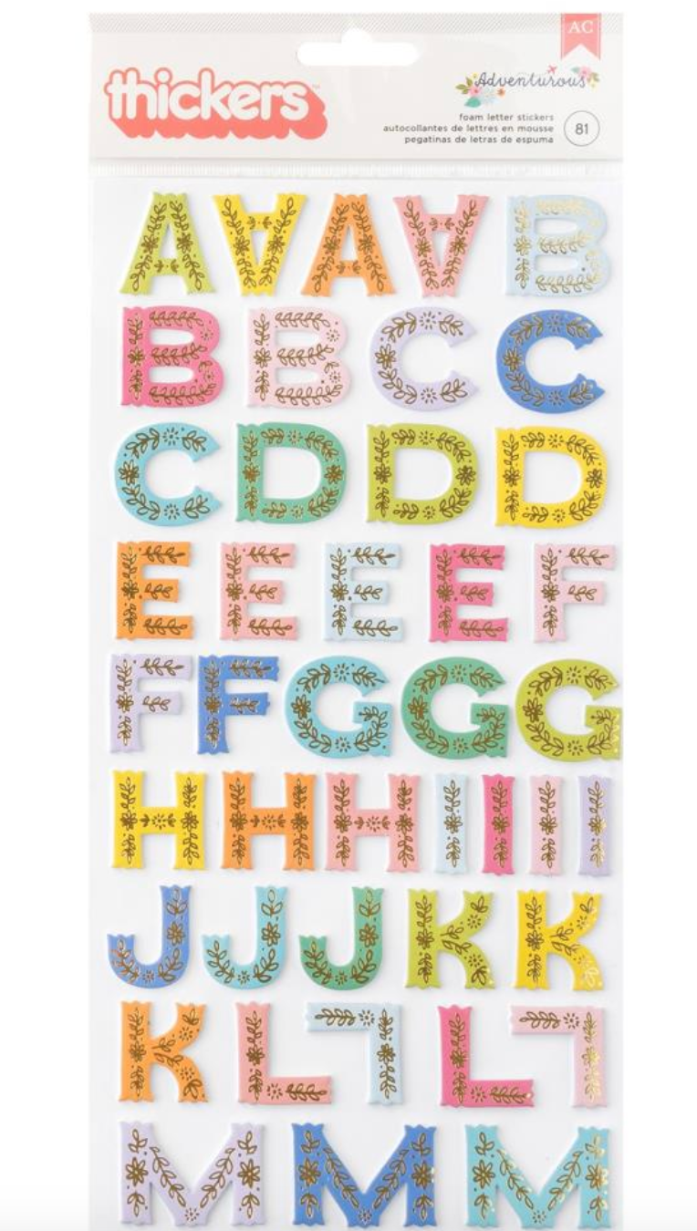 Adventurous  - Alphabet Thickers - Paige Evans