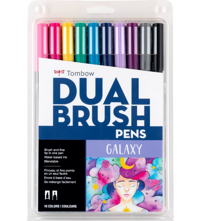 Dual Brush Marker  - Galaxy 10 Pack - Tombow