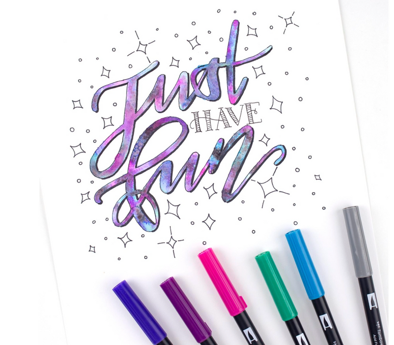 Dual Brush Marker - Galaxy - 6 Pack - Tombow