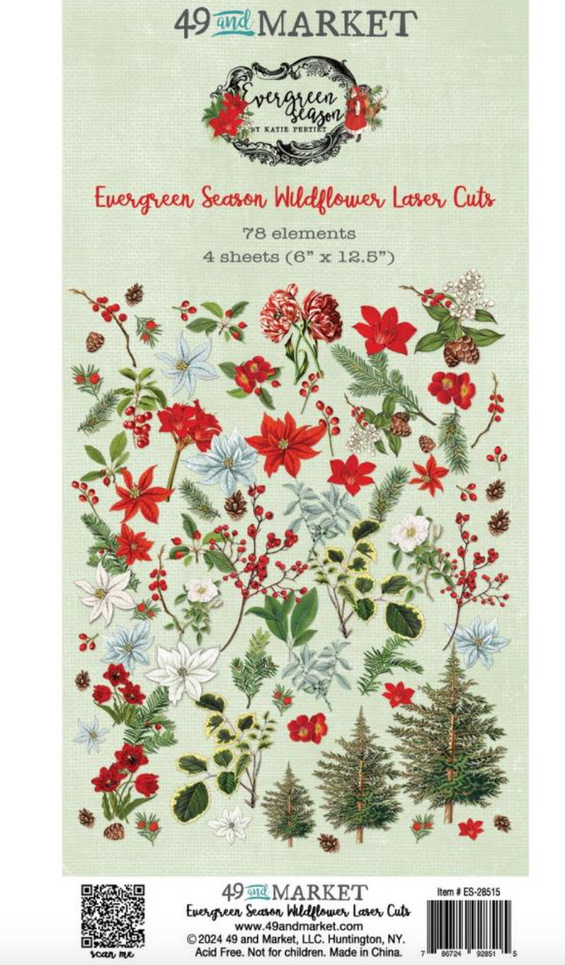 Evergreen Season - Laser Cut Elements 6x12.5" - 49th Market