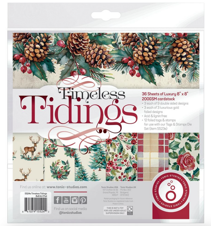 Timeless Tidings - Paper Pad 8x8 - Tonic Studio