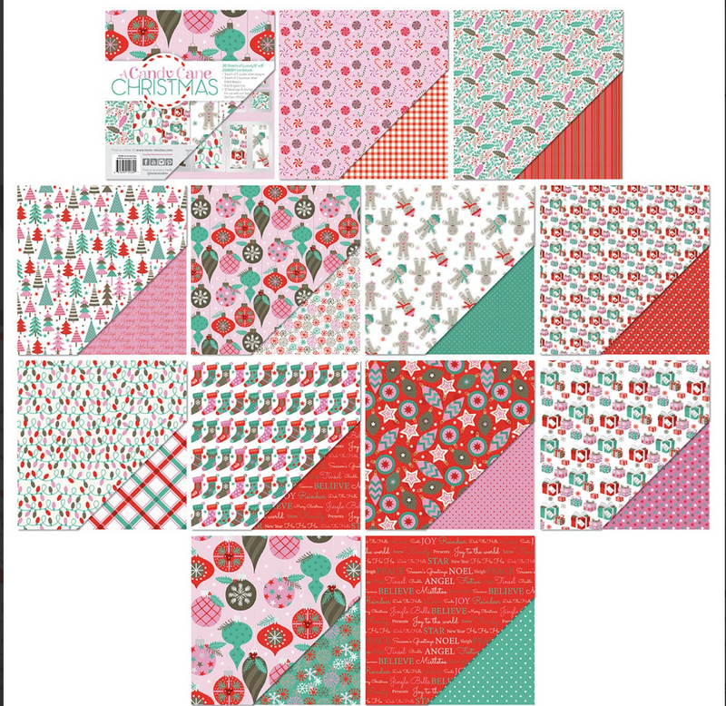 A Candy Cane Christmas - Paper Pad 8x8 - Tonic Studios