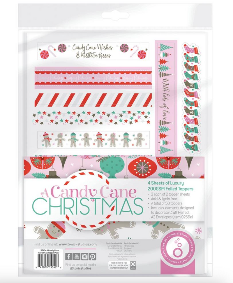 A Candy Cane Christmas - Topper Set (Stickers) - Tonic Studios