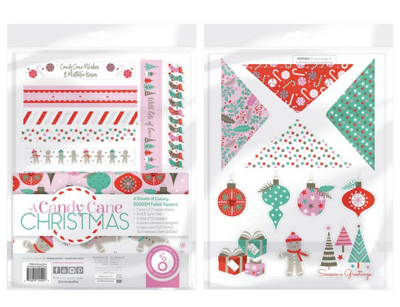 A Candy Cane Christmas - Topper Set (Stickers) - Tonic Studios