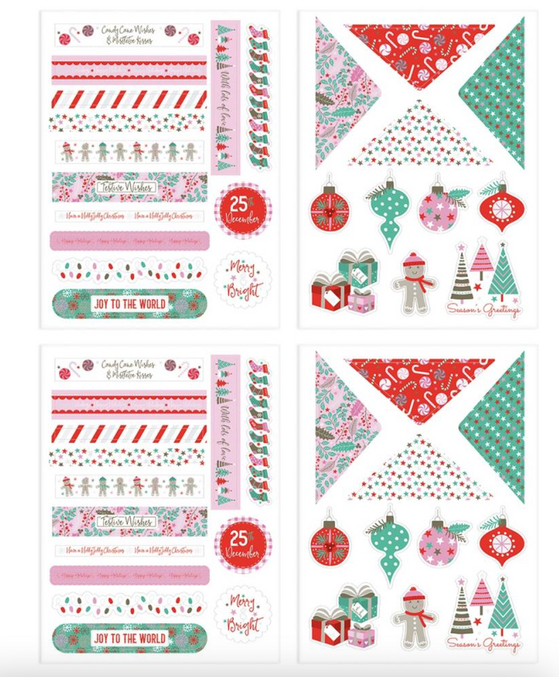 A Candy Cane Christmas - Topper Set (Stickers) - Tonic Studios