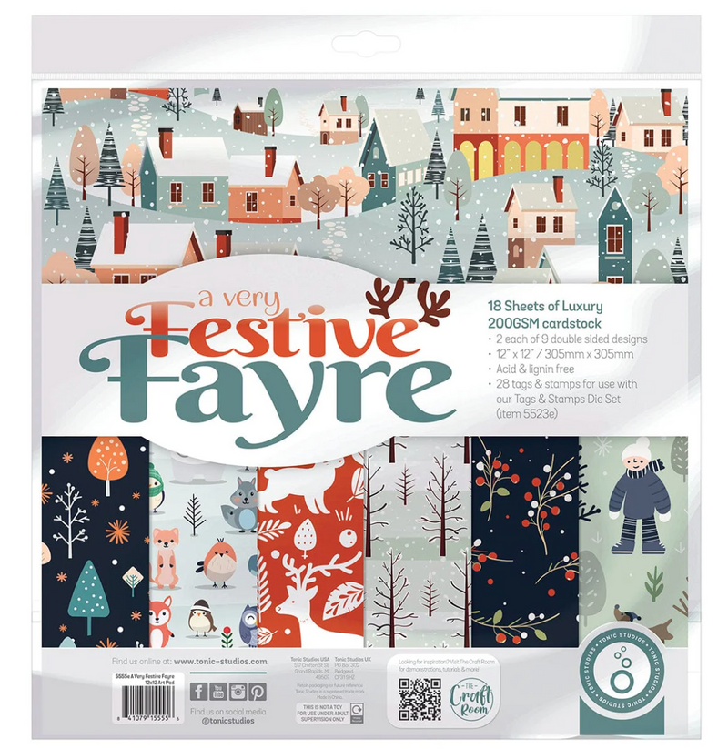 A Very Festive Fayre - Paper Pad 12x12" - Tonic Studio