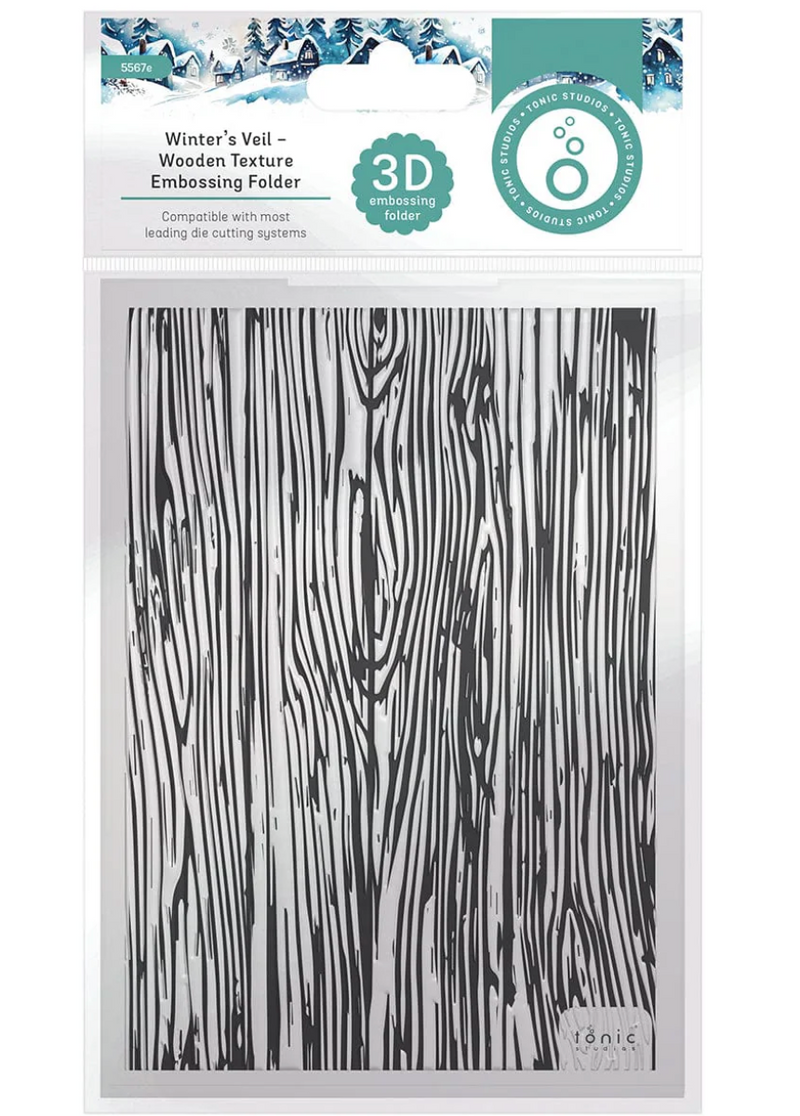 Wooden Texture -  3D Embossing Folder - Tonic Studio