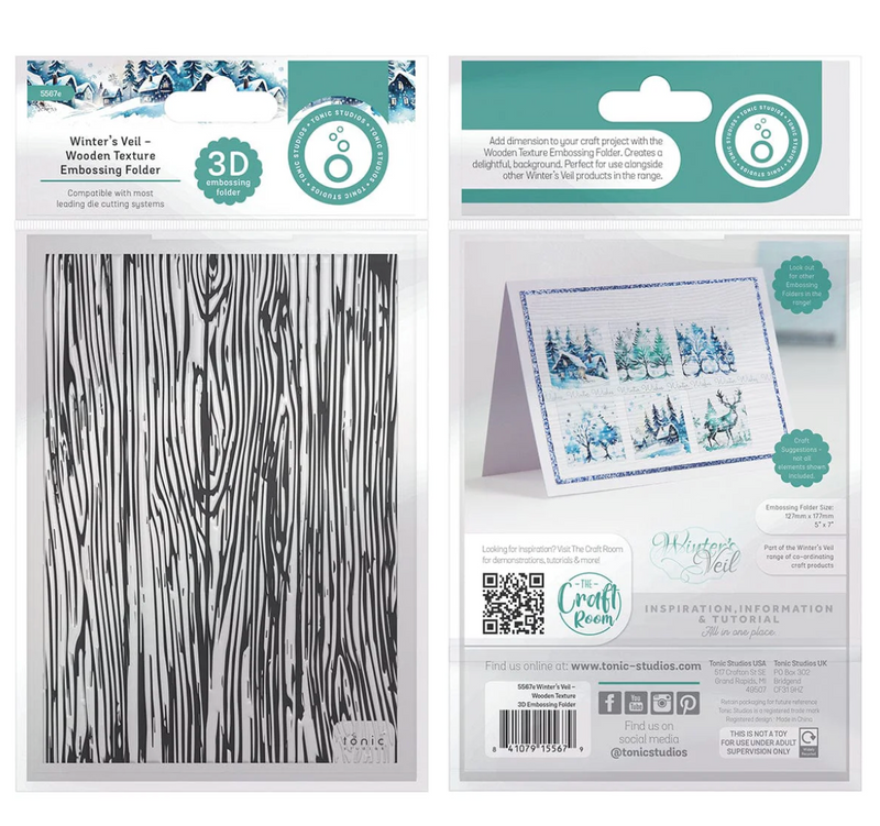 Wooden Texture -  3D Embossing Folder - Tonic Studio