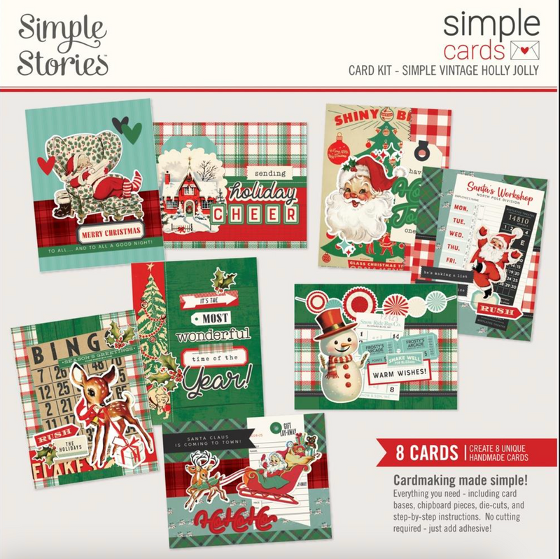 Simple Vintage Holly Jolly  - Kit de Tarjetas - Simple Stories