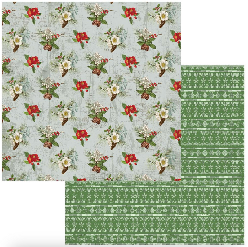 Evergreen Season - Cheerful Christmas Star - Papel Scrap 12x12  - 49 And Market