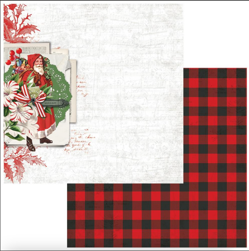 Evergreen Season - Yuletide Abundance - Papel Scrap 12x12  - 49 And Market