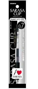 Bolígrafo de Gel Negro  - Clip 0.7 mm - Zebra Sarasa