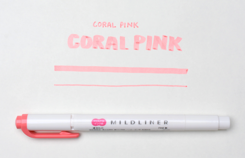 Mildliner MILD Coral Pink - Individual - Zebra