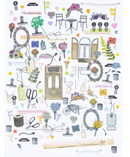 The Flower Emporium - Laser Cut Elements 6x12.5" - Vicki Boutin