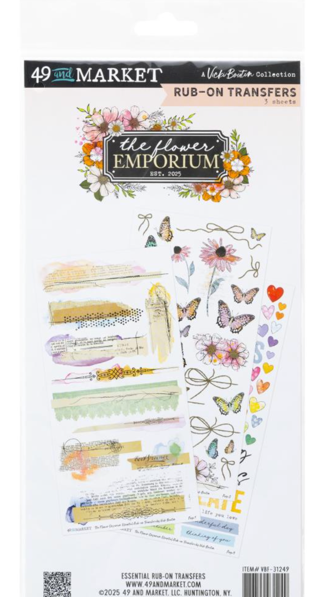 The Flower Emporium - Rub-Ons 6x12" - Vicki Boutin