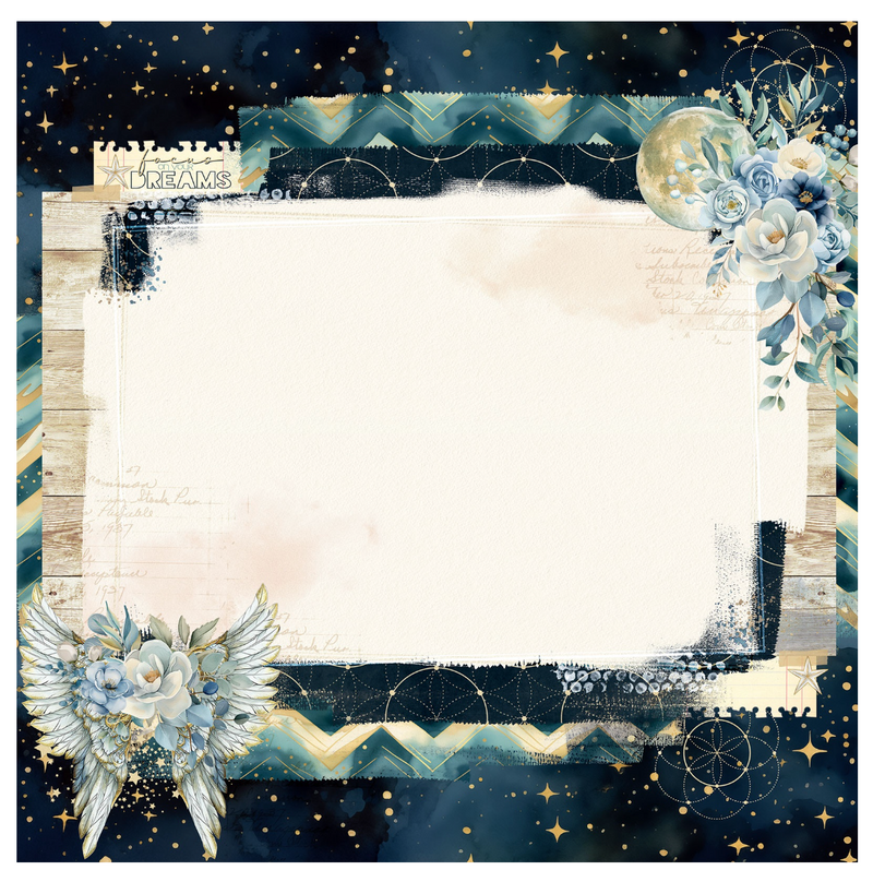 Starlight Dreams - Enchanting - Papel Scrap Doble Cara 12x12  - 49 and Market