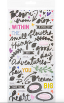 The Flower Emporium - Phrases Puffy Stickers 6x12 - Vicki Boutin