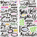 The Flower Emporium - Phrases Puffy Stickers 6x12 - Vicki Boutin
