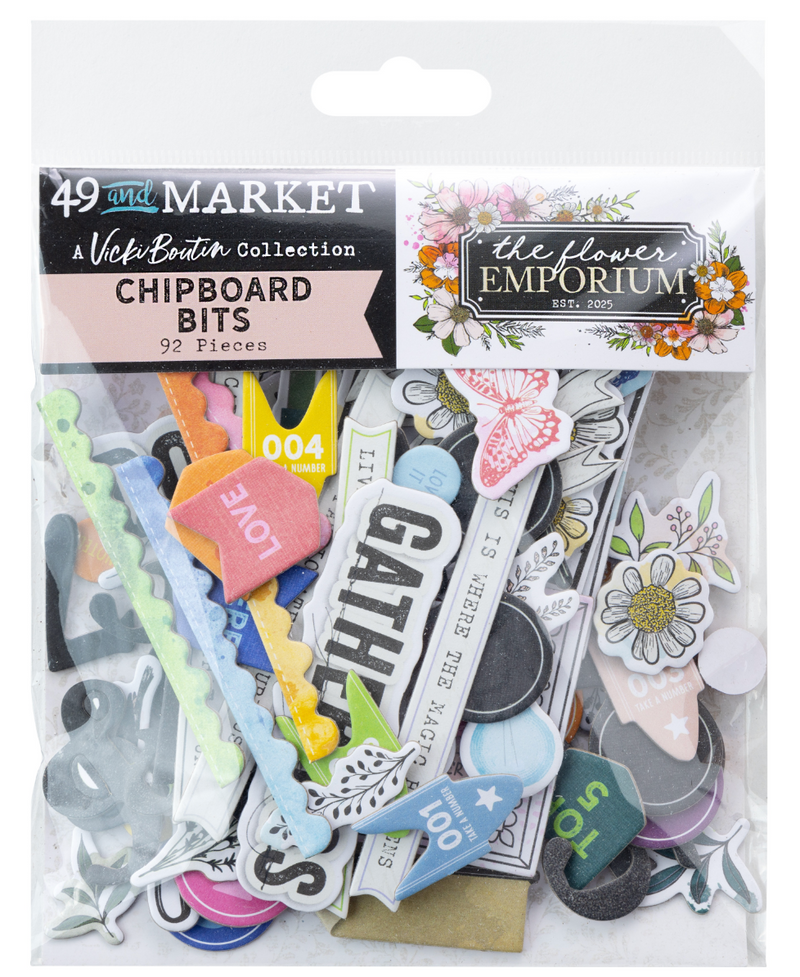 The Flower Emporium - Chipboard Bits - Vicki Boutin